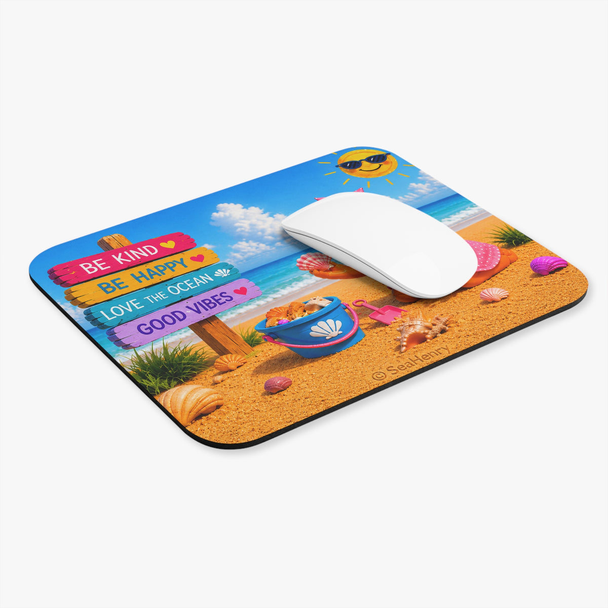 #006 Beach Buddy Girl- SeaHenry Mouse Pad