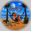 #002 Hammock Henry - Round Car Magnet
