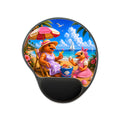 #006 Beach Buddy Girl Wrist Mouse Pad