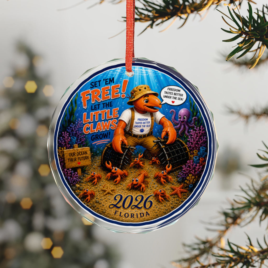 #007 Hope for Claws – Florida 2026 Glass Ornament