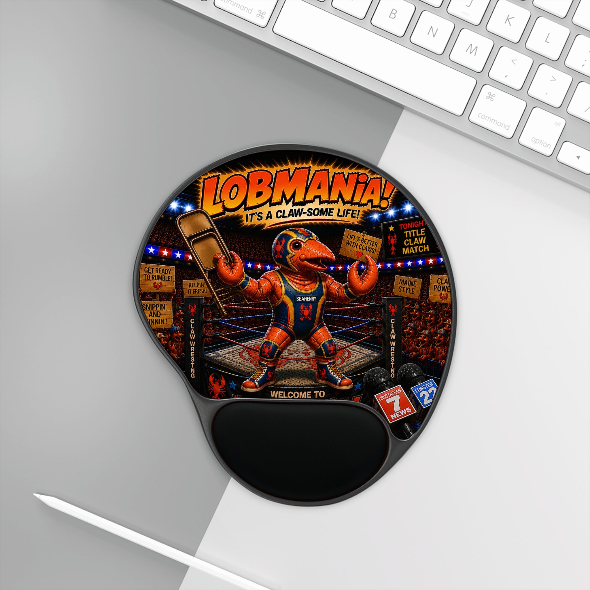 #008 Biker Henry Wrist Mouse Pad