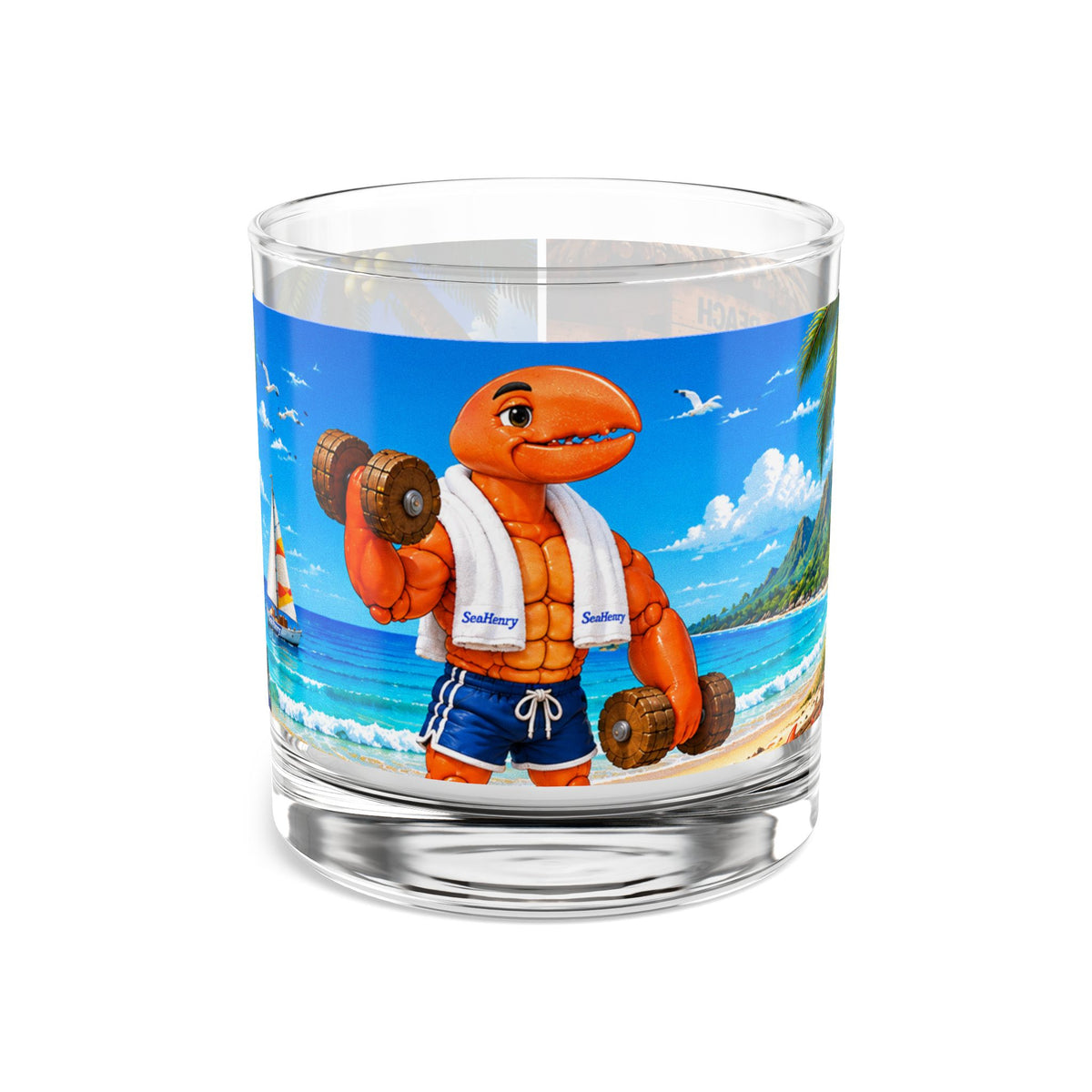 #015 Exercising Henry – SeaHenry 10 oz Rocks Glass