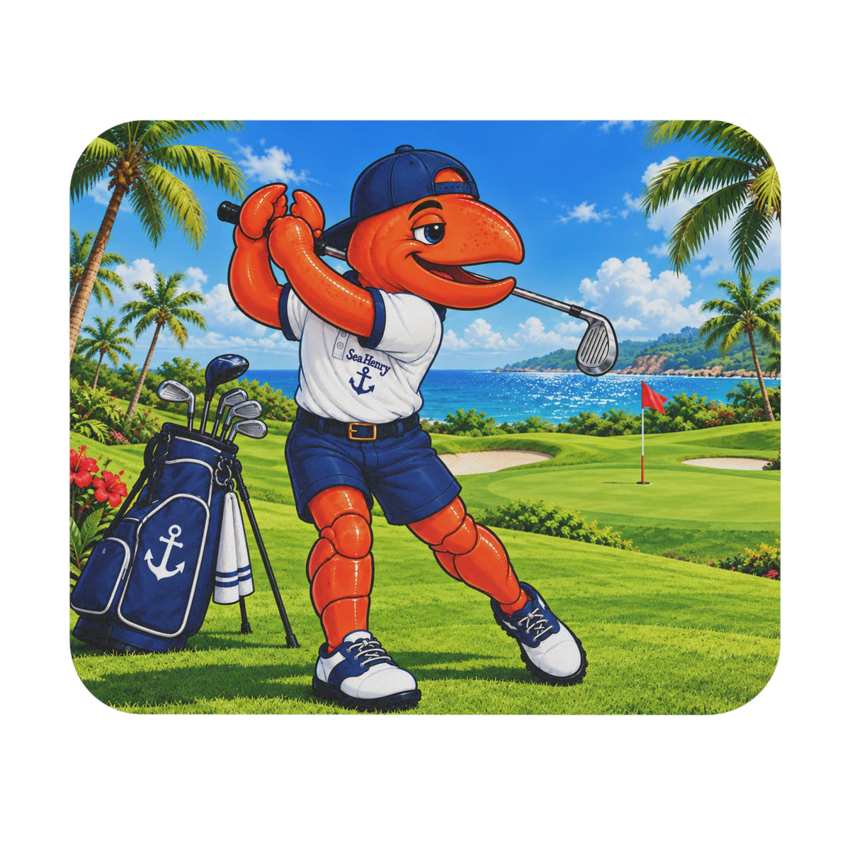 #023 Golfing Henry -  Mouse Pad