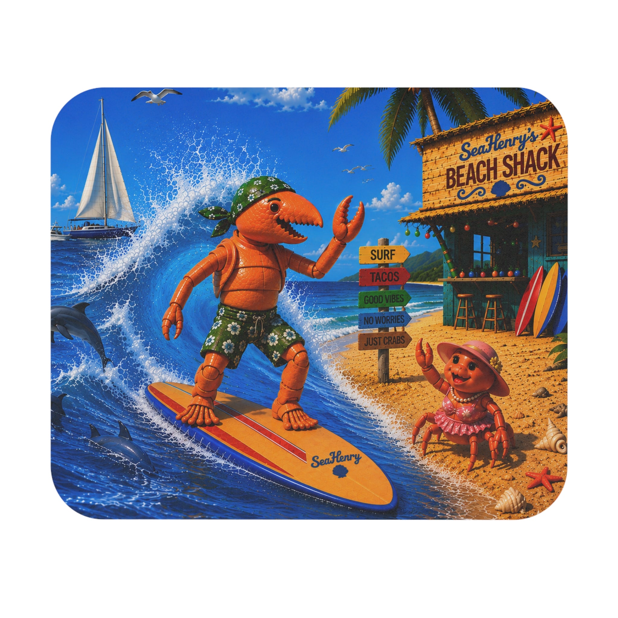 #012 Surfer Henry Mouse Pad
