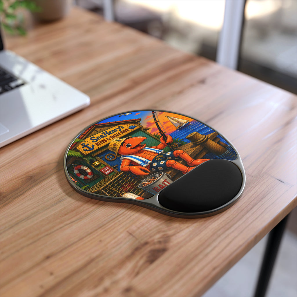 #021 Gone Fishing – SeaHenry Cushioned Wrist Rest Mouse Pad