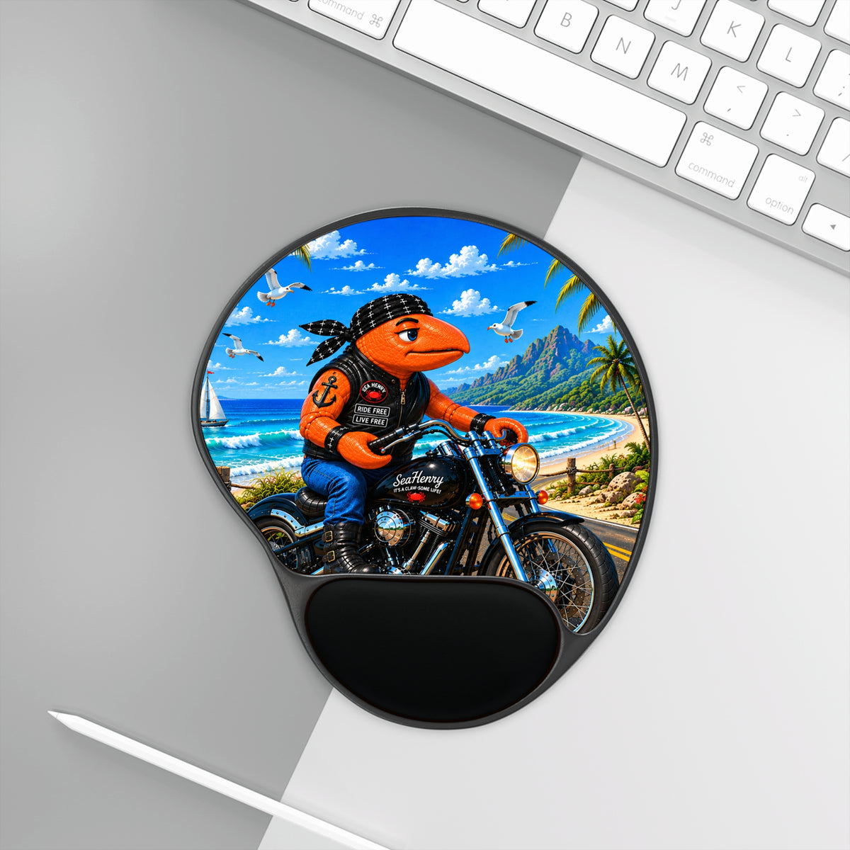 #008 Biker Henry Wrist Mouse Pad