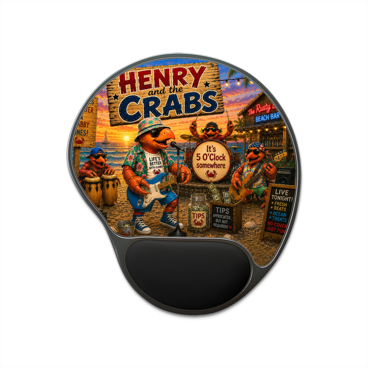 #011 Henry and the Crabs – SeaHenry Cushioned Wrist Rest Mouse Pad