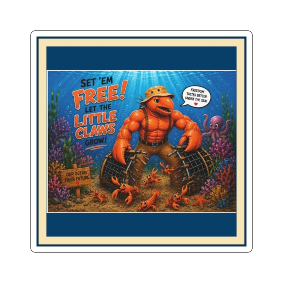 #007 Hope for Claws – SeaHenry 3×3 Square Sticker