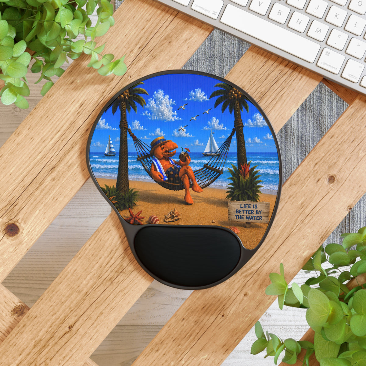 #002 Hammock Henry – SeaHenry Cushioned Wrist Rest Mouse Pad