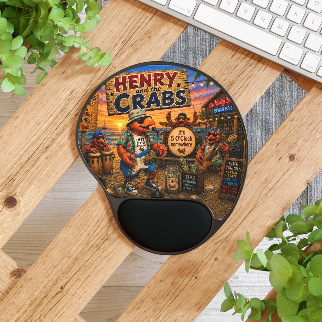 #011 Henry and the Crabs – SeaHenry Cushioned Wrist Rest Mouse Pad