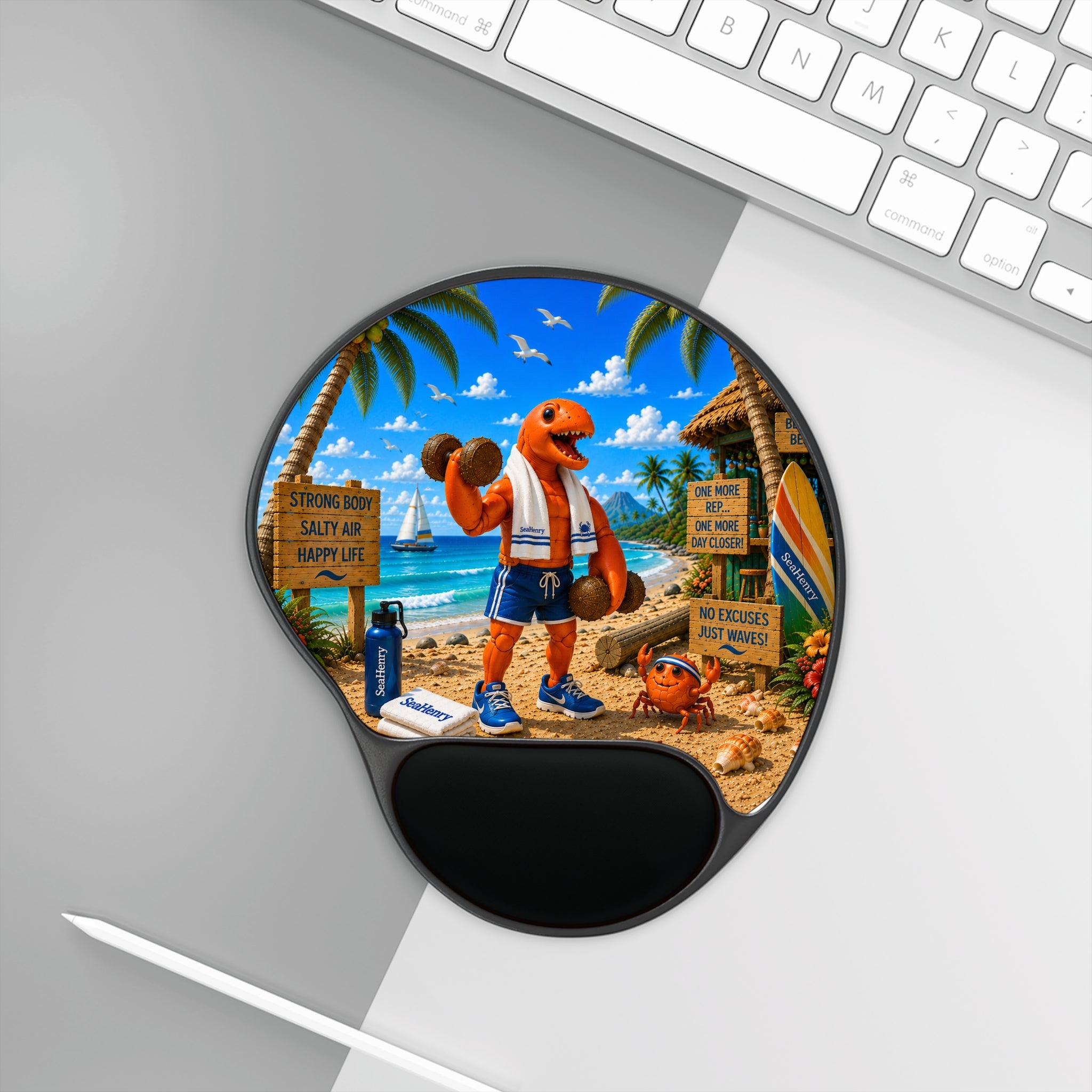 #015 Working out Henry Wrist Mouse Pad