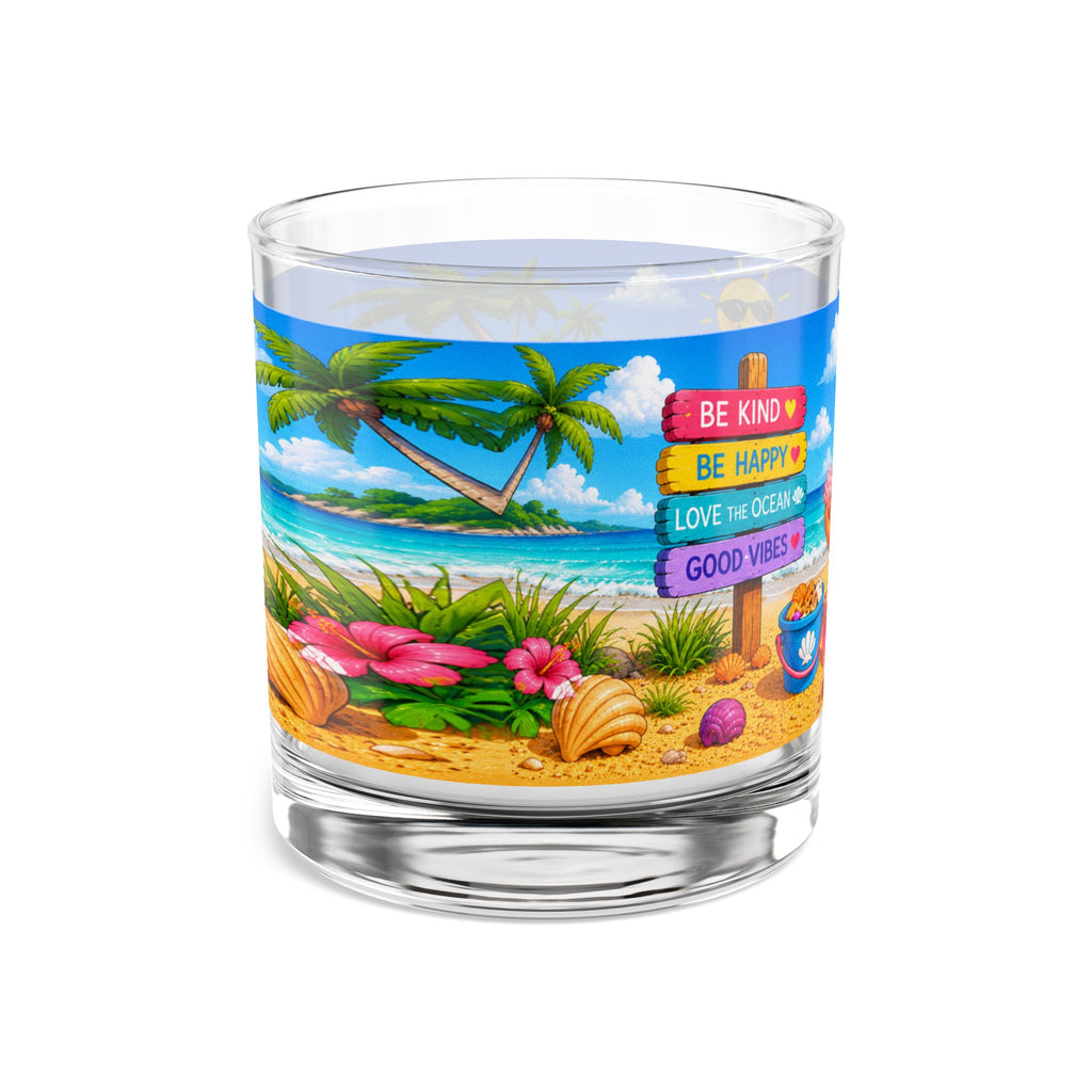 #006 Beach Buddy Girl – SeaHenry 10 oz Rocks Glass
