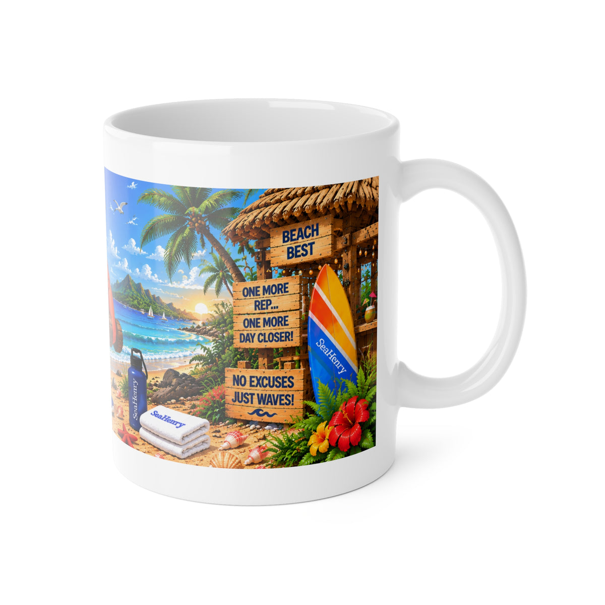 #015 Exercising Henry – SeaHenry Coffee Mug