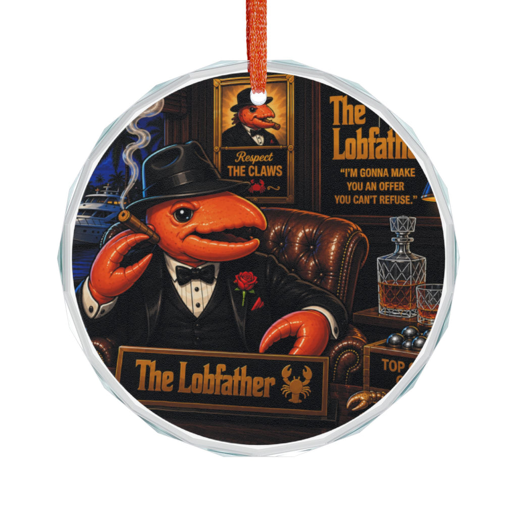 #014 The LobFather – SeaHenry Glass Ornament