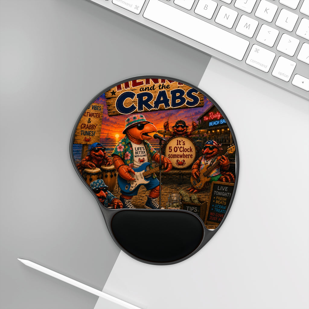 011 Henry and the Crabs SeaHenry Cushioned Wrist Rest Mouse Pad