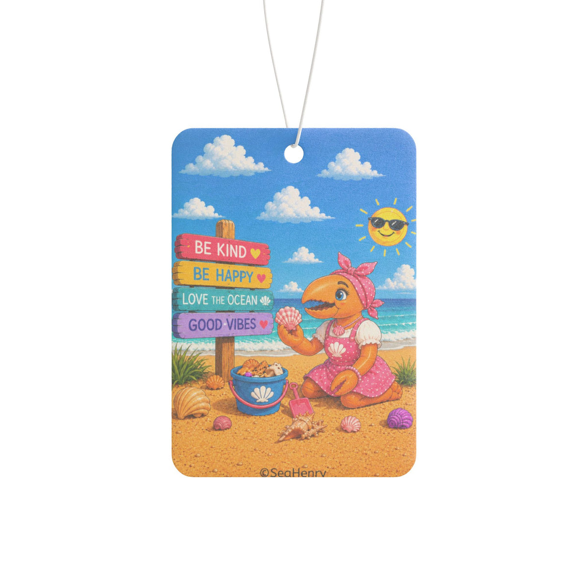 #006 Beach Buddy Girl – SeaHenry Car Air Freshener