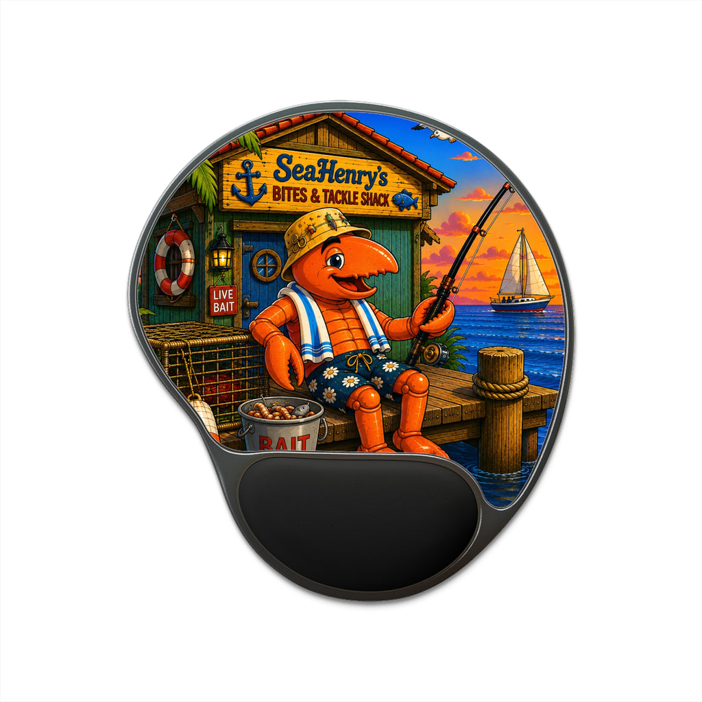 #021 Gone Fishing – SeaHenry Cushioned Wrist Rest Mouse Pad
