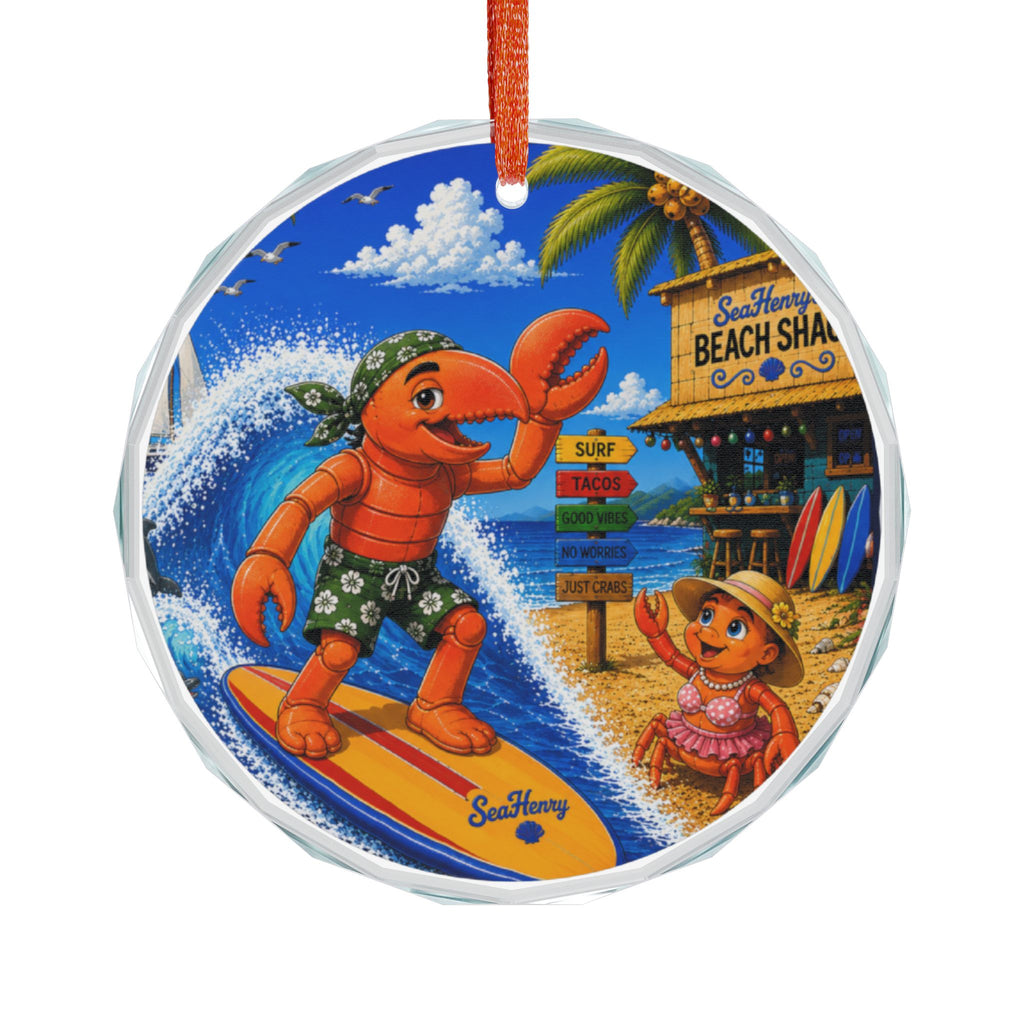 #012 Surfer Henry – SeaHenry Glass Ornament