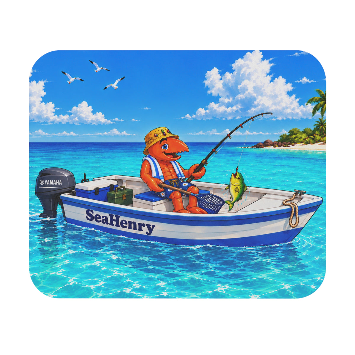 #004 Fisherman Henry - SeaHenry Mouse Pad