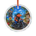 #008 Biker Henry – SeaHenry Glass Ornament