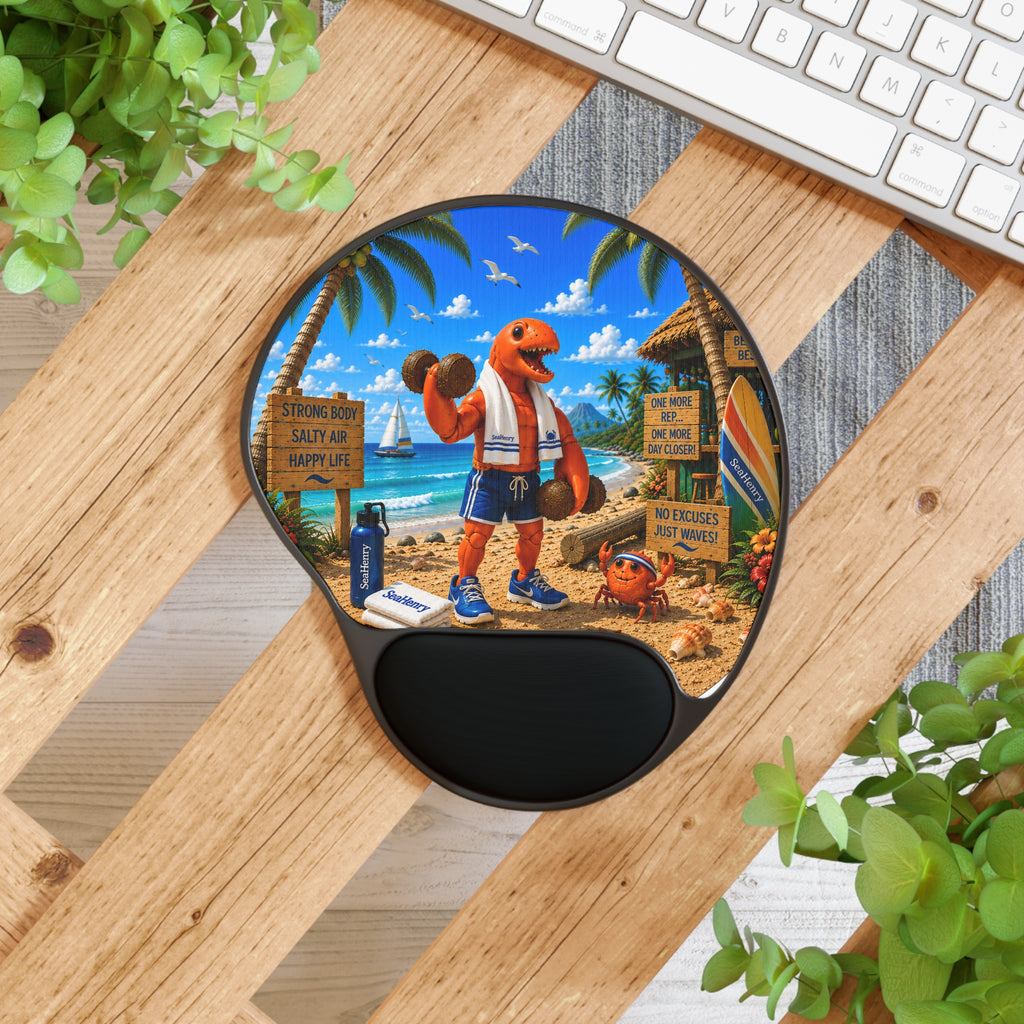 #015 Working out Henry Wrist Mouse Pad