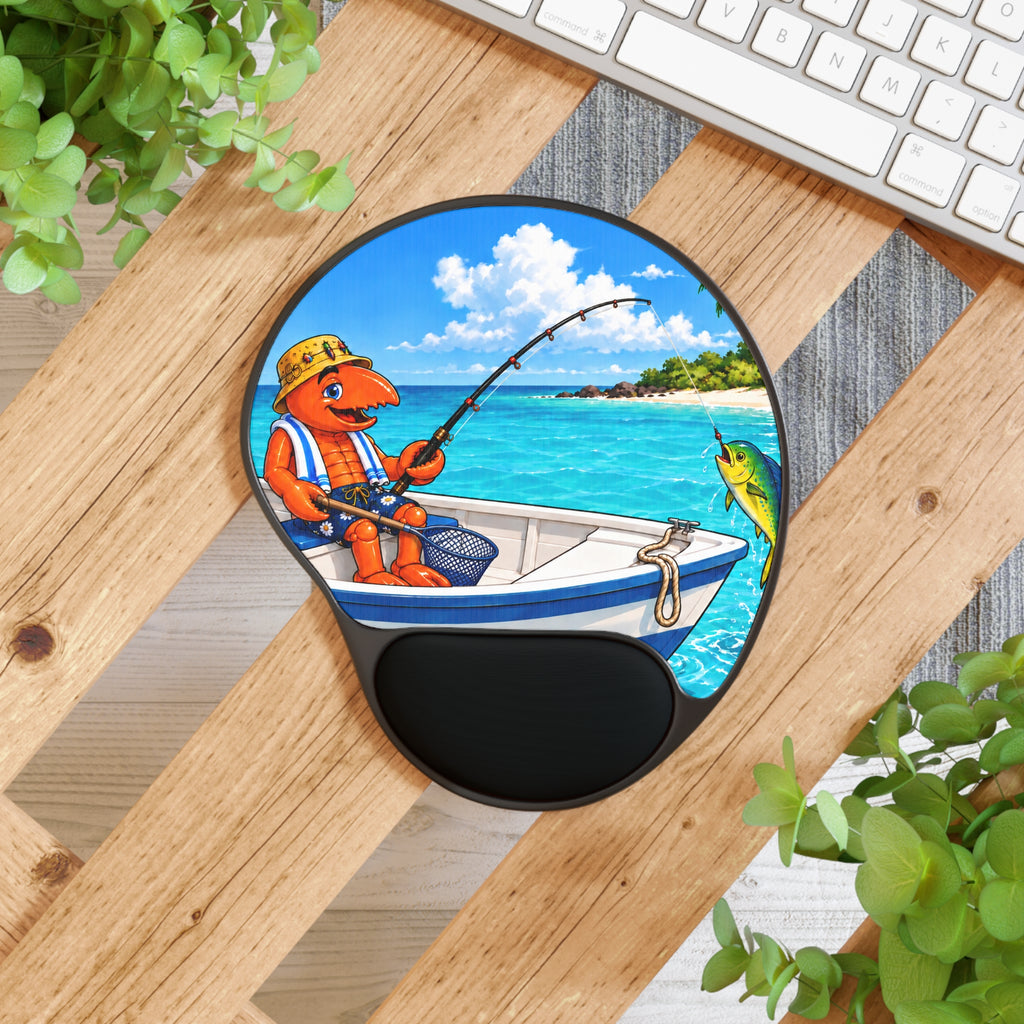#004 Fisherman Henry – SeaHenry Cushioned Wrist Rest Mouse Pad
