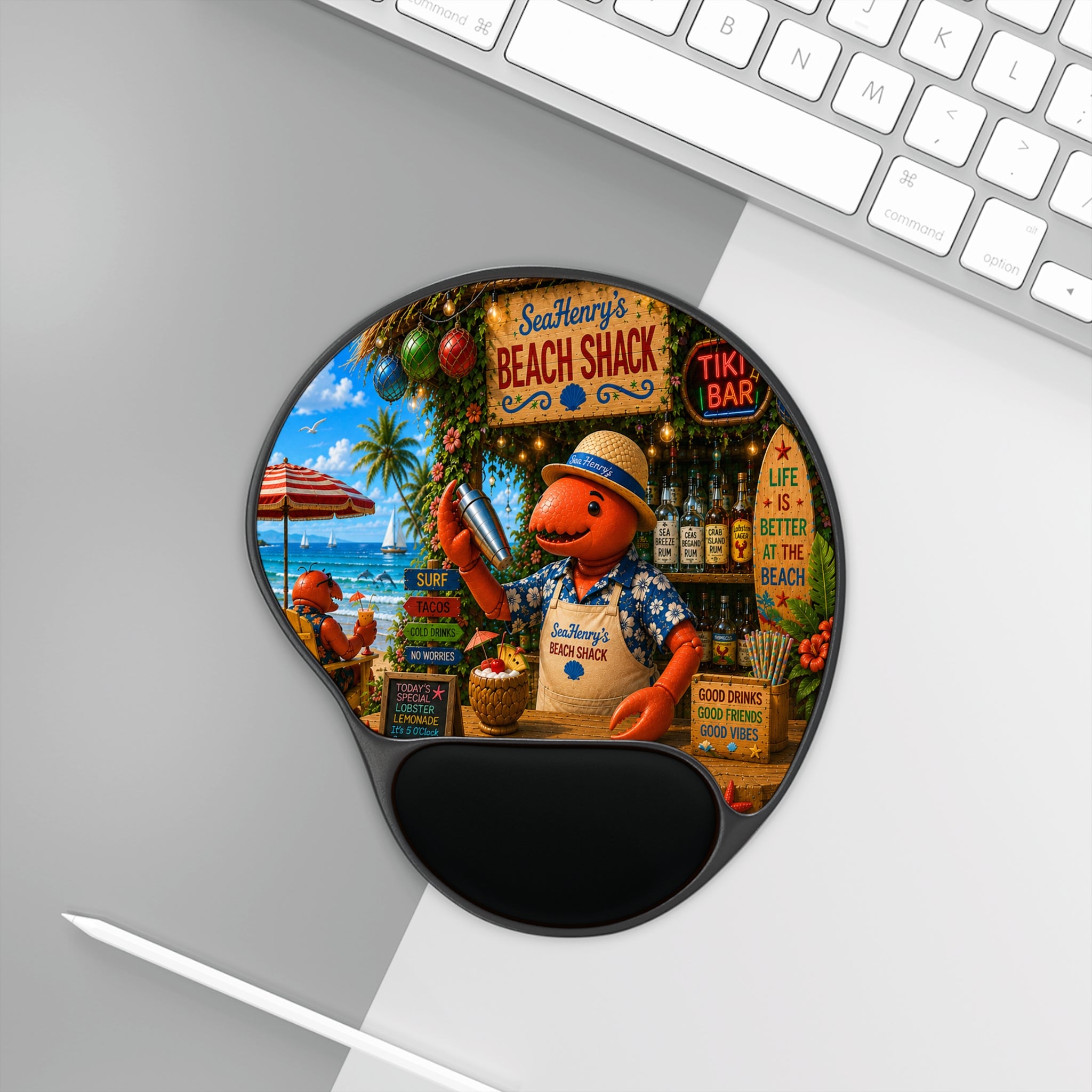 #013 Henry the Bartender Wrist Mouse Pad