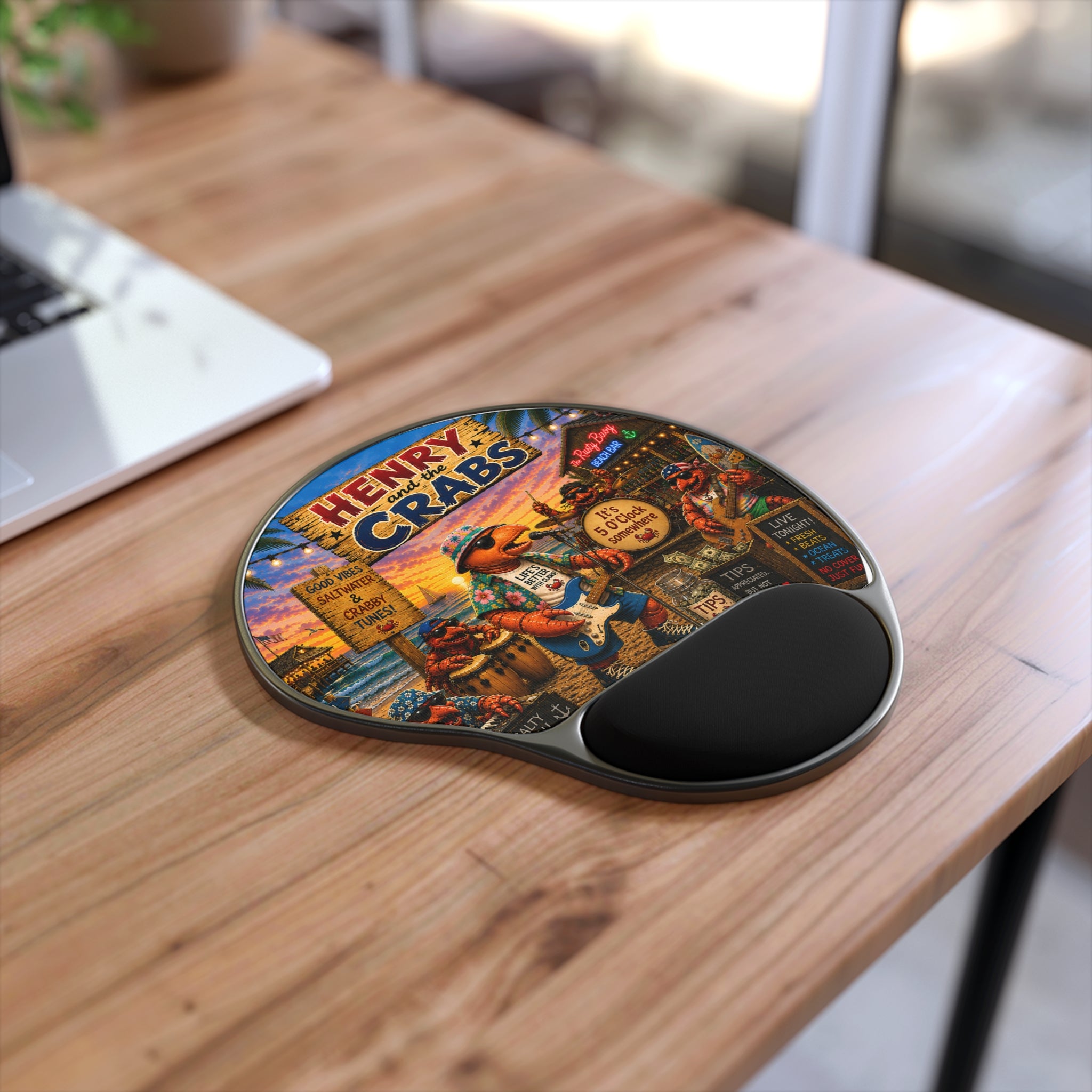 #011 Henry and the Crabs Wrist Mouse Pad
