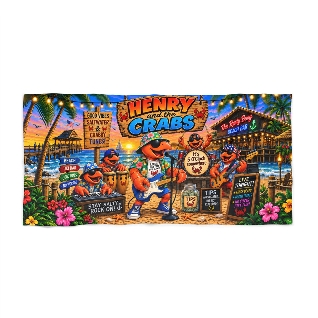 #011 Henry and the Crabs – Beach Towel