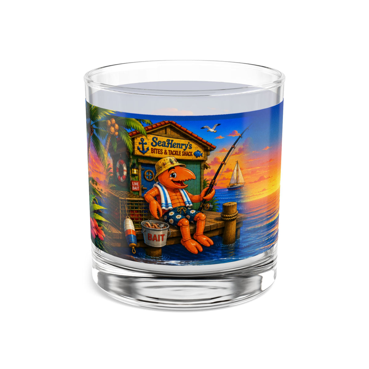 #021 Gone Fishing - SeaHenry 10oz Rocks Glass