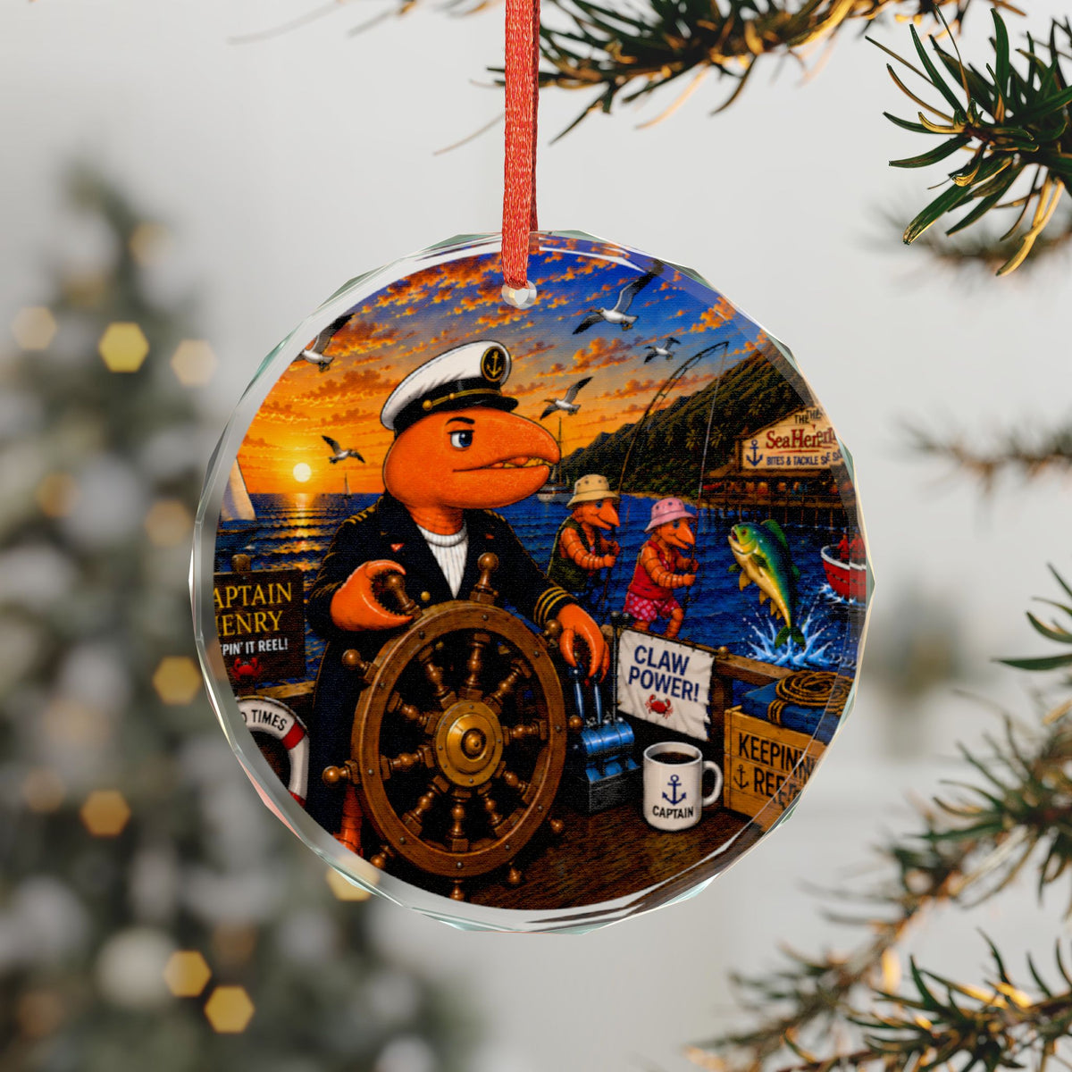#003 Captain Henry – SeaHenry Glass Ornament