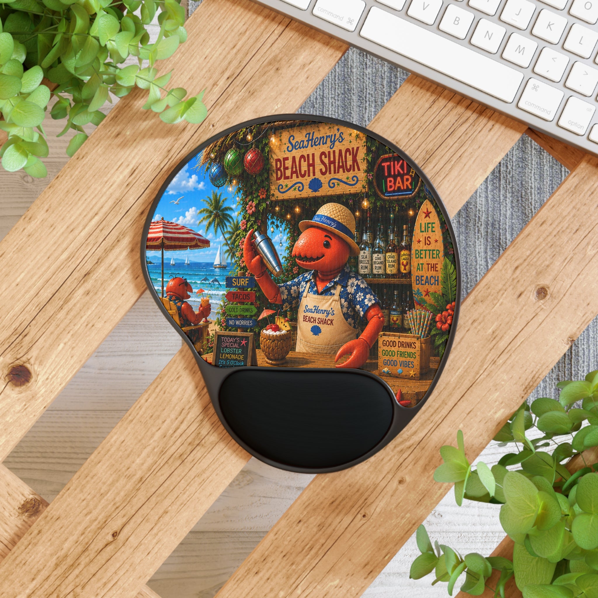 #013 Henry the Bartender Wrist Mouse Pad