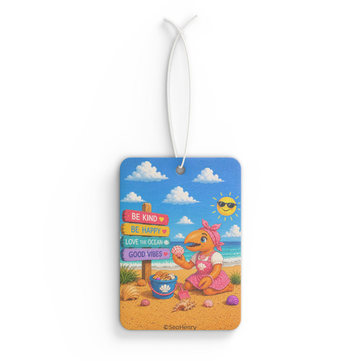 #006 Beach Buddy Girl – SeaHenry Car Air Freshener