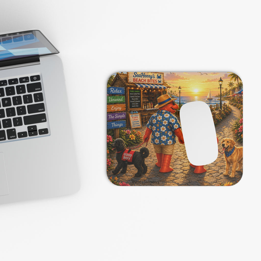#019 Dog Walking – SeaHenry Mouse Pad