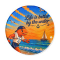 #022 Jogging Henry - Round Cutting Board