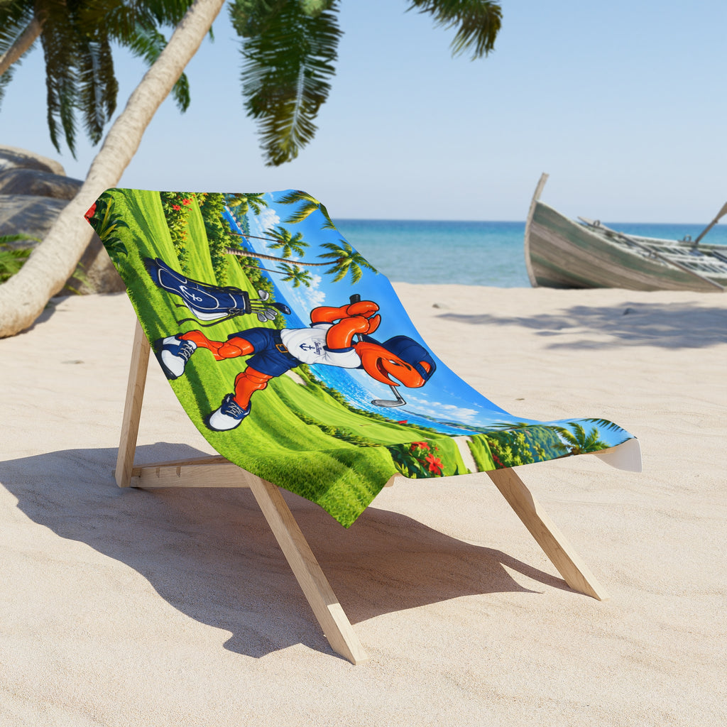 #023 Golfing Henry – Beach Towel