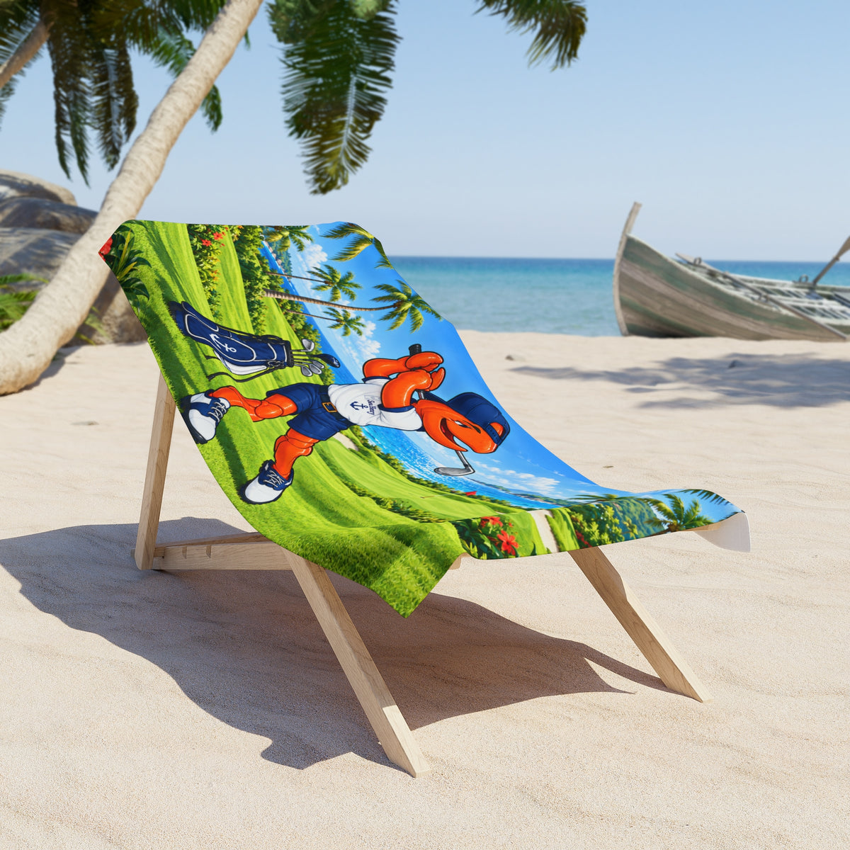 #023 Golfing Henry – Beach Towel