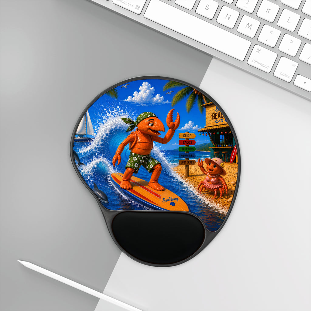 #012 Surfer Henry – SeaHenry Cushioned Wrist Rest Mouse Pad