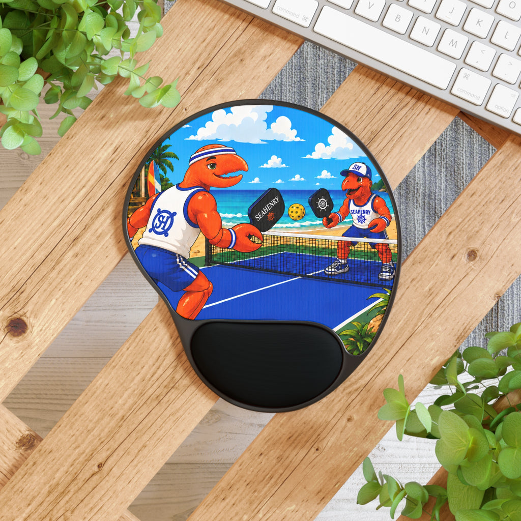 #017 Pickleball Henry - SeaHenry Cushioned Wrist Mouse Pad