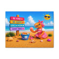 #006 Beach Buddy Girl – SeaHenry 16×12 Canvas Wall Art