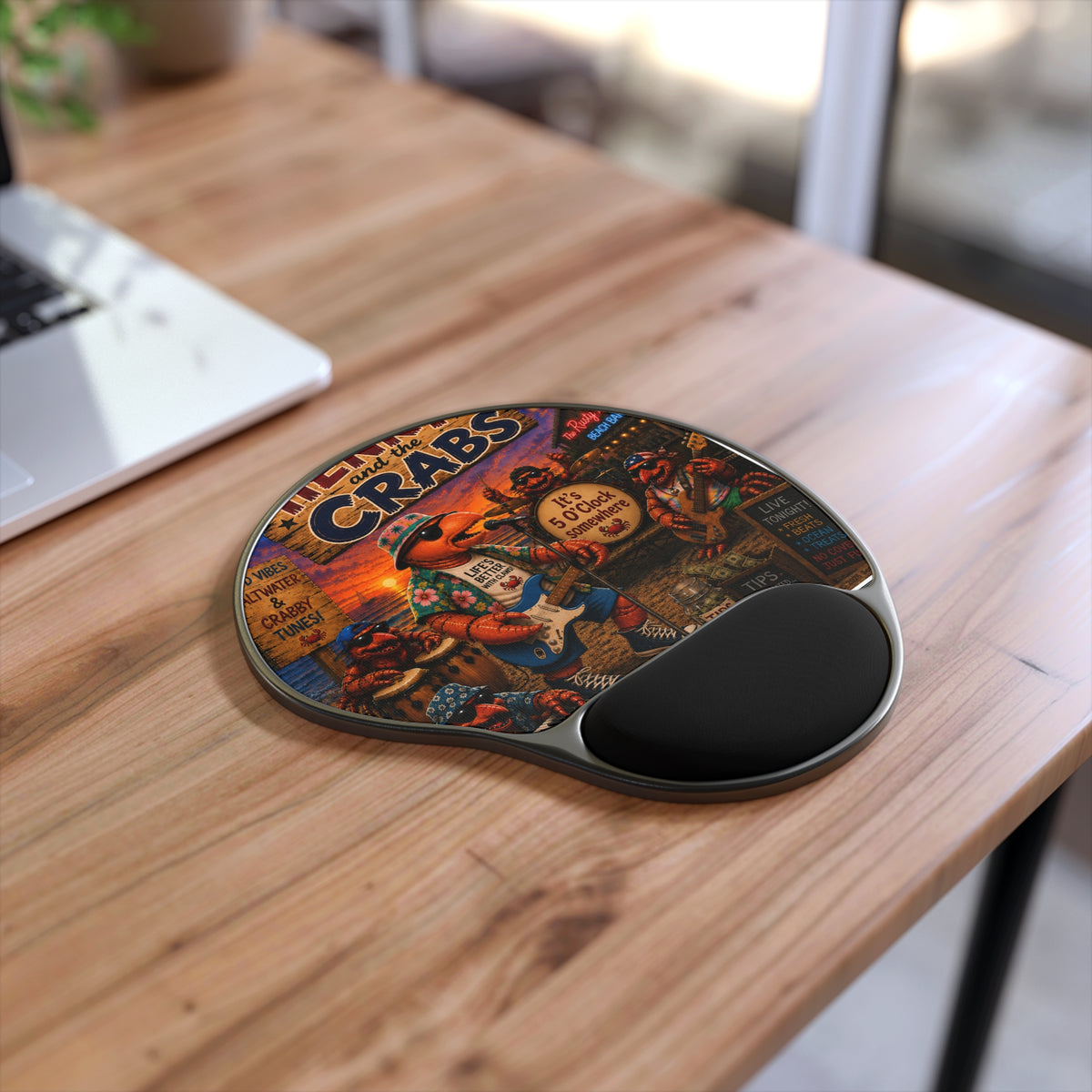 011 Henry and the Crabs SeaHenry Cushioned Wrist Rest Mouse Pad