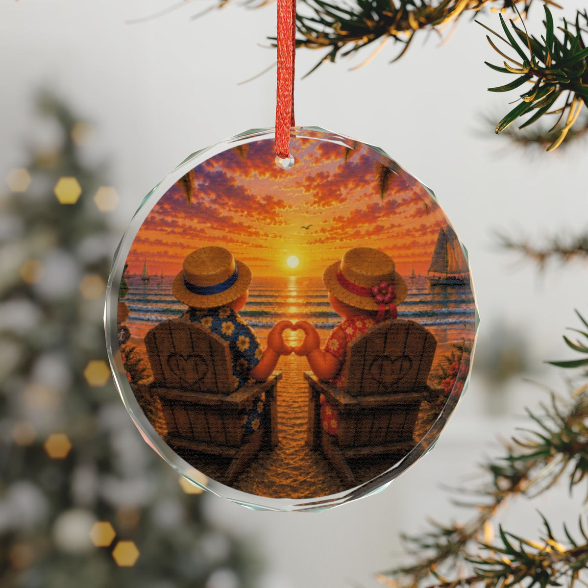 #020 Together Forever – SeaHenry Glass Ornament