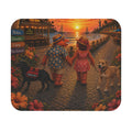 #019 Dog Walking Mouse Pad