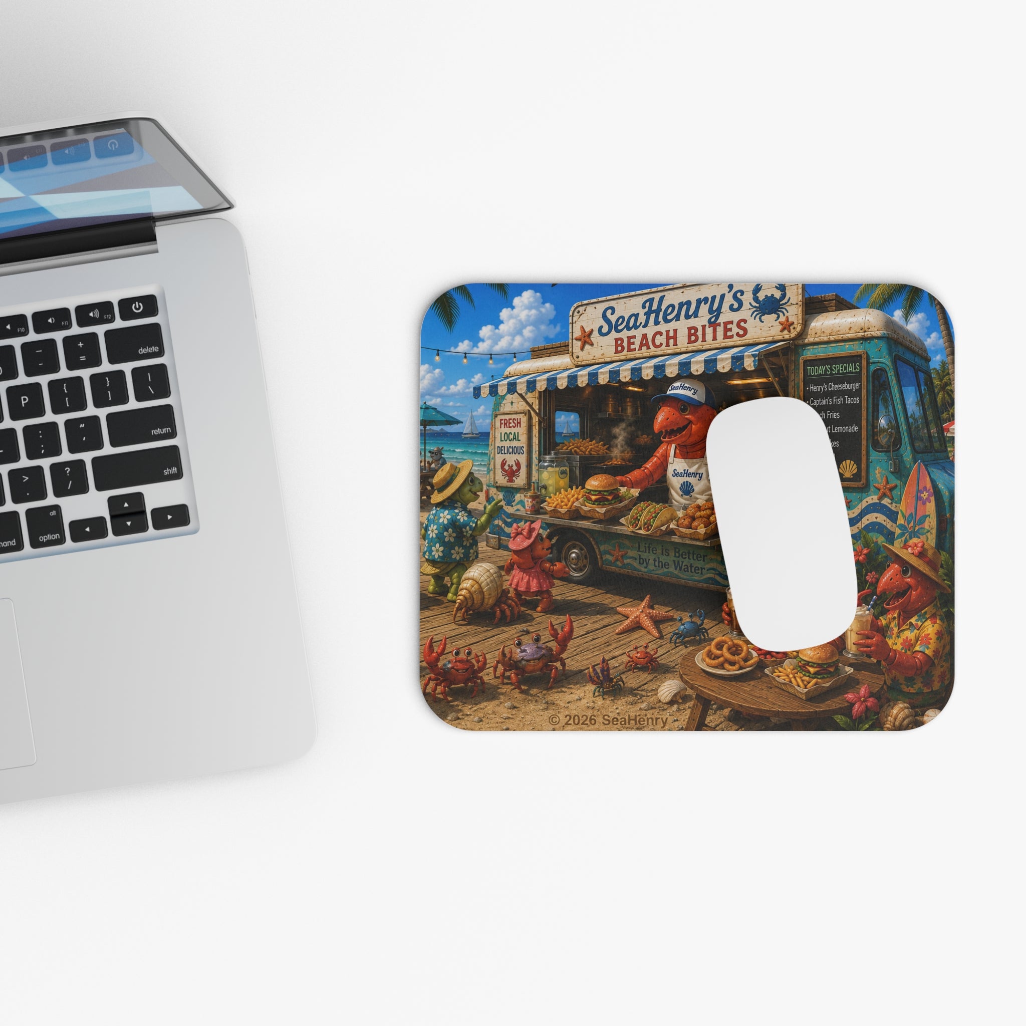 Copy of Copy of Copy of Copy of Copy of Copy of Copy of Copy of Copy of Copy of SeaHenry Retro Beach Mouse Pad – Tropical Hammock Desk Mat