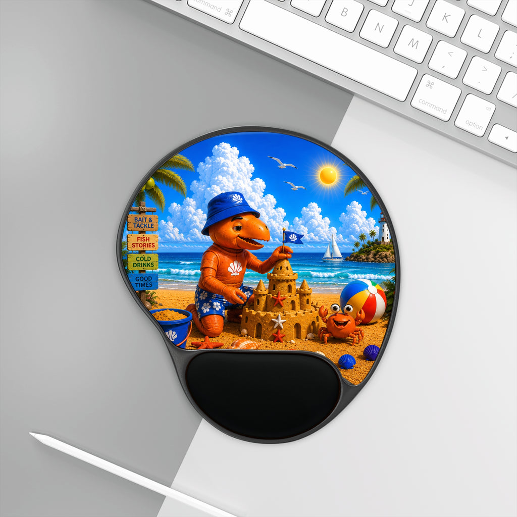 #005 Beach Buddy Boy – SeaHenry Cushioned Wrist Rest Mouse Pad