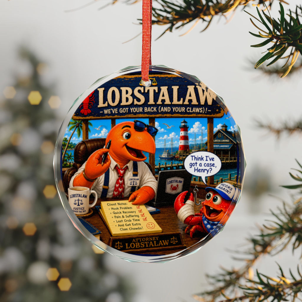 #009 Lobstalaw Henry – SeaHenry Glass Ornament