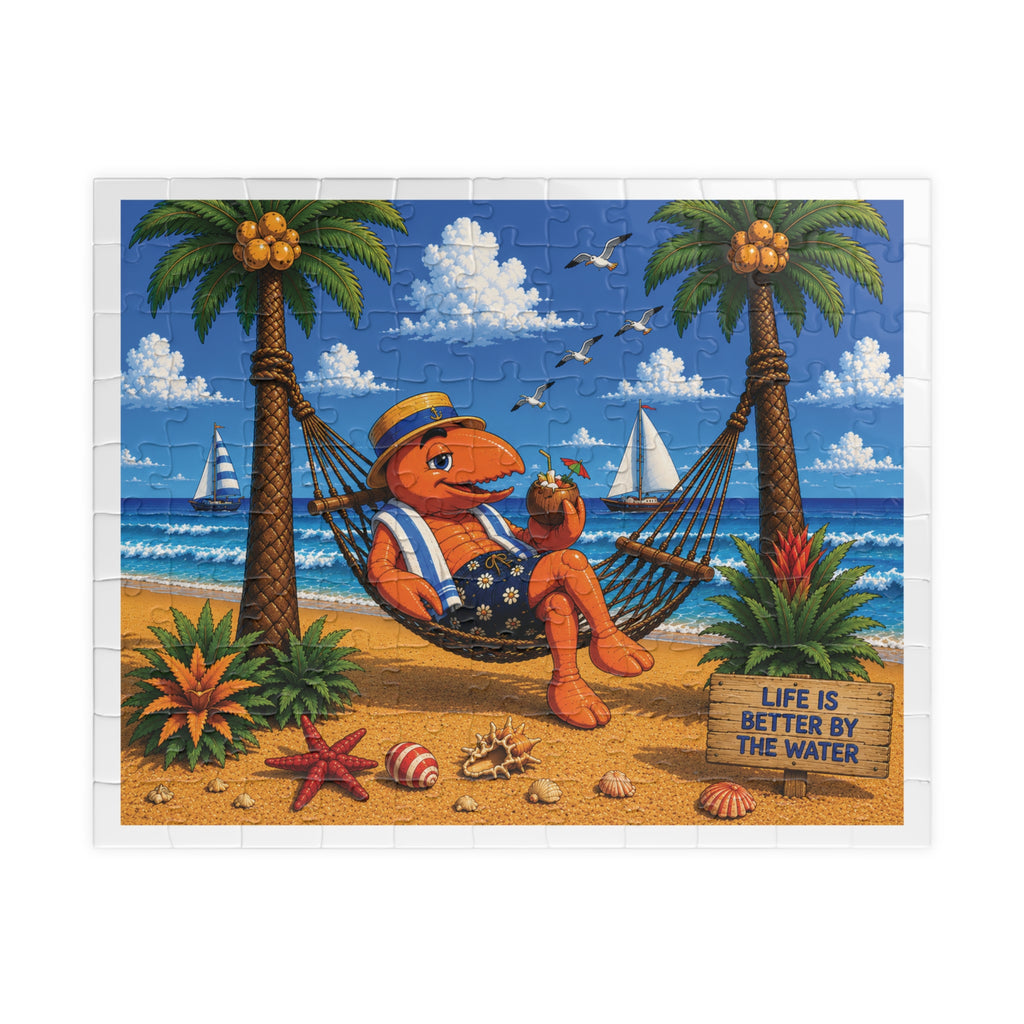 002 Beach Hammock Puzzle — "Life Is Better By The Water" Jigsaw (110–1014 pcs)