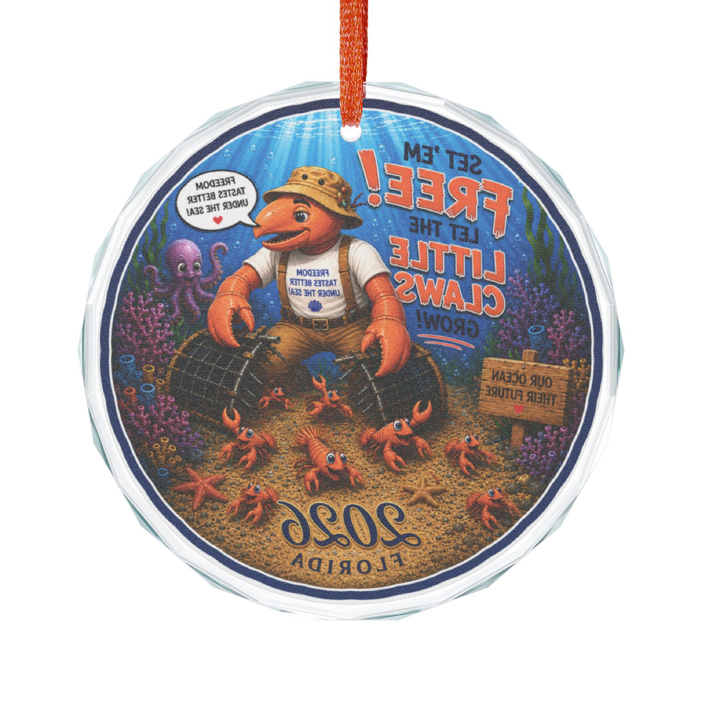 #007 Hope for Claws – Florida 2026 Glass Ornament