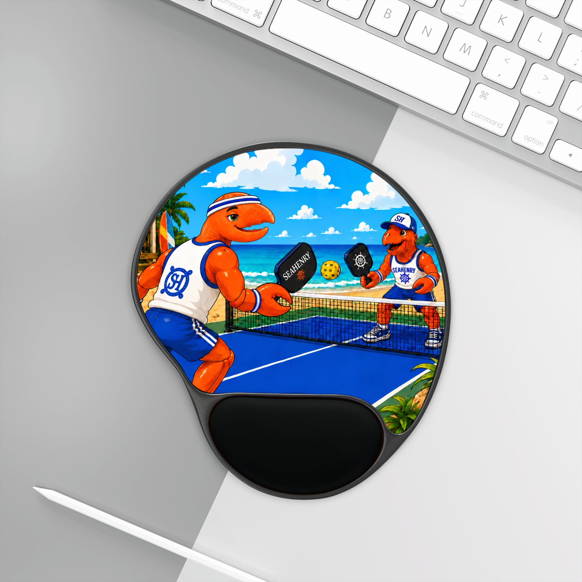#017 Pickleball Henry - SeaHenry Cushioned Wrist Mouse Pad