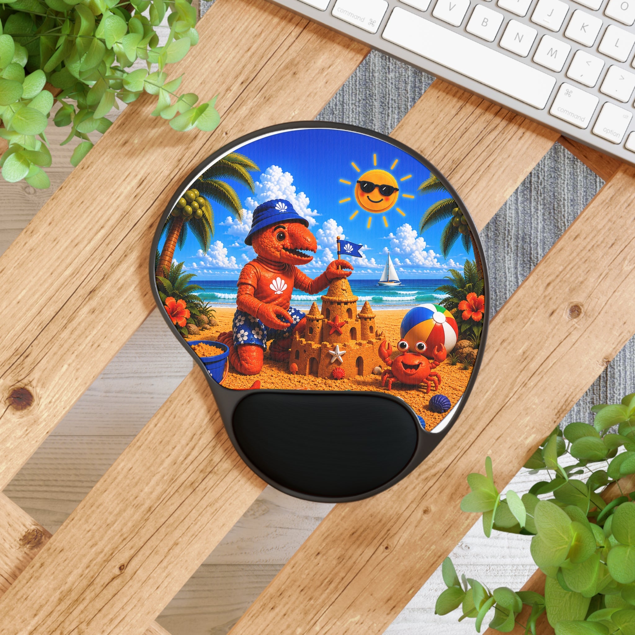 #005 Beach Buddy Boy Wrist Mouse Pad